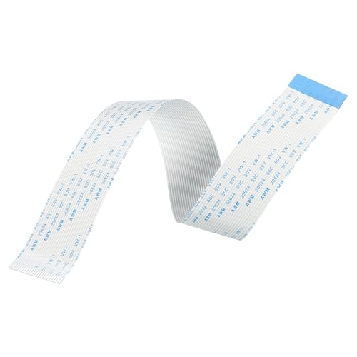 sourcing map Flexible Plano Cable Extensión Cinta Cables 24 Pasadores 1,0mm Paso 300mm para 3D Impresora, Portátil, Cámara, Pantalla y DVD Reproductor Conector B Tipo Paquete de 5