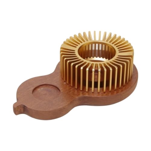 Calentador de tetera de aluminio negro con soporte de vela para infusiones 6