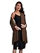 Baoqiya Women's Shawls and Wraps for Evening Dress Chiffon Shawl Soft Elegant Silky Pashmina Wedding Bridal Scarf(Brown, 79