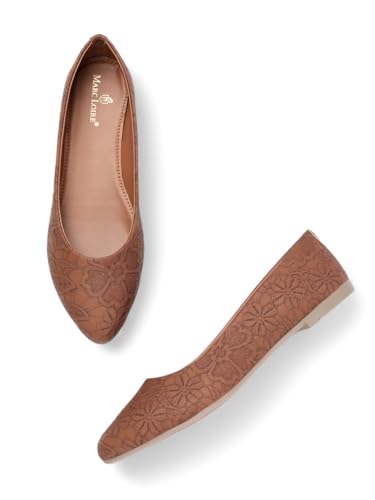 Image of Marc Loire Women's Slip-On Flat Ballerina Shoes for Casual Wear, Party and Formal Occasions