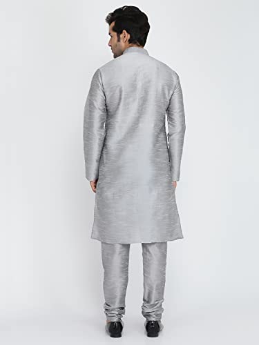Image of Royal Kurta Men's Silk Blend Kurta & Churidaar Pyjama Set