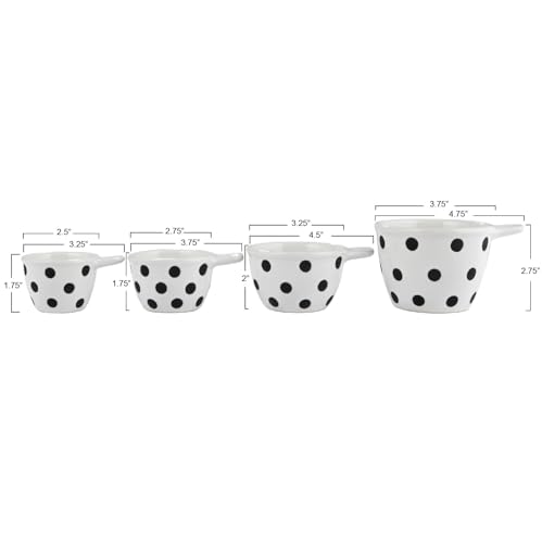 Set de 4 Vasos Medidores de Cerámica con Lunares miniatura 2