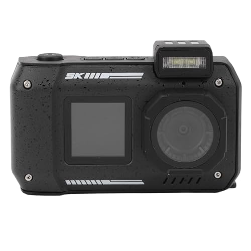 4K Underwater Camera, 33 FT Waterproof Digital Camera, 65MP Autofocus Dual Screen Selfie Camera, Dustproof Shockproof