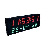 Tacdas Orologio Alarm Clock con Calibrazione Automatica del Tempo, Sincronizzato con GPS Satellitare, Orologio LED da 2,3 Pollici, USB Type-C 5V, Luminosità Regolabile