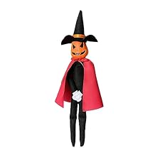 DANONI 14In Halloween Christmas Pumpkins Elf Plush Doll,Handmade Pumpkin Elf Toy, Pumpkin Elf Inside Decorations for Halloween and Autumn Harvest Holiday Tabletop Home DecorationsRed