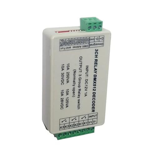 Décodeur DMX 512 relais 3CH DC12V commutateur à triple sortie stable pour LED - 3