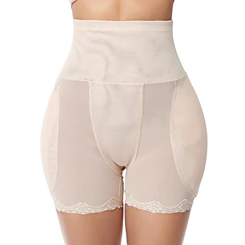Women's Padded Enhancer Hip Pads Shapewear High Waist Tummy Control Underwear Shorts Mesh Body Shaper Butt Lift Panties M
