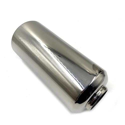 DZSQEGBX Endrohr 1 Stück Universal-Auspuffrohr 76MM(3'')/63MM(2.5") / 51MM(2'') Einlassschalldämpfer Spitze Polierter Edelstahl Schalldämpfer Auto-Auspuffendrohr(63MM IN- 220MM)