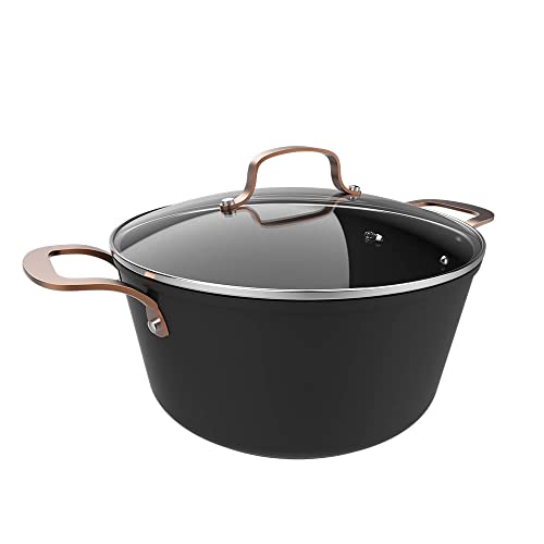 Cecotec Olla Polka Fantasy 28 Pot Golden. Diámetro 28 cm, Capacidad 7,1 L, Aluminio Forjado, Revestimiento antiadherente Platinum Plus Teflon, Libre PFOA, Apta para todo tipo de cocinas, Tapa