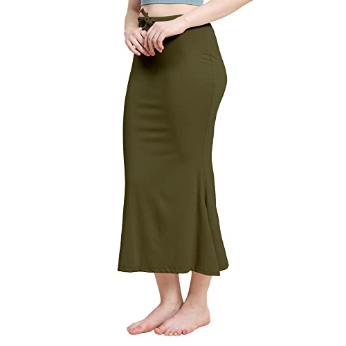 Image of Amazon Brand - Anarva Women Cotton Blended Saree Shapewear Regular Petticoat Skirt For Saree