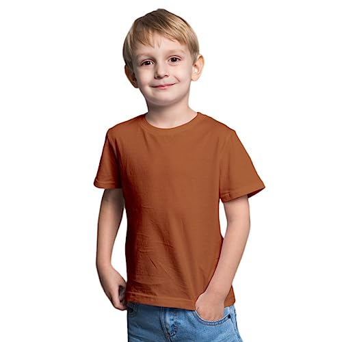 Camiseta Infantil Unissex Básica 100% Algodão, Manga Curta, Lisa, Universo Básico