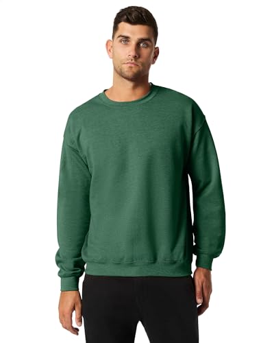 Gildan mens G180 athletic sweatshirts, Heather Sport Dark Green, Medium US