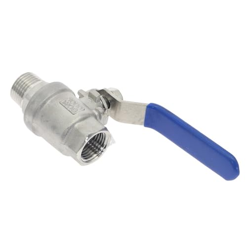 Válvula de bola de acero inoxidable 304 con rosca macho hembra DN50 conector de tubería 4