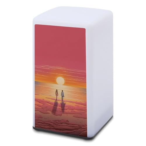 Petite lampe de bureau à pile pour admirer le lever du soleil en couple