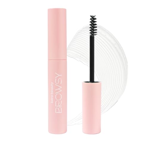 Kara Beauty Browsy Tinted Brow Gel | Dual-Ended Brow Ink and Tinted Gel Duo for Full Defined Brows | Long-Wear Smudge-Resistant Eyebrow Makeup with Vitamin E and Conditioning Oils (Clear)
