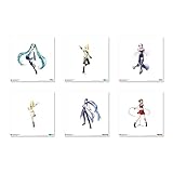 Trends International Gallery Pops Hatsune Miku - Vocaloid All Stars Wall Art Bundle (6-Pack)