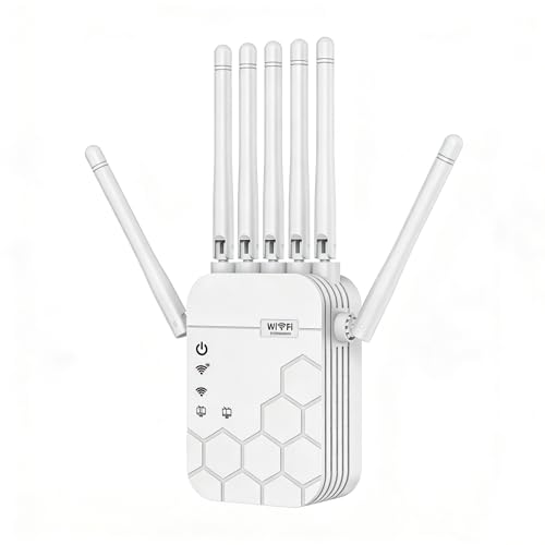 WiFi Extender Signal Booster for Home, AC1900Mbps Dual Band WiFi Booster, Covers up to 12880 sq.ft &...