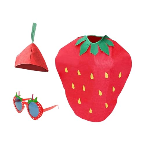 Hellery Déguisement de Fraise pour Enfant, réutilisable et Portable, idéal pour Les fêtes à thème.