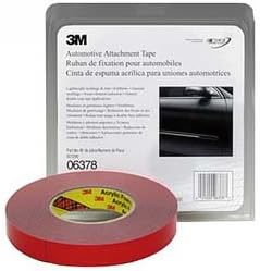 3M Company 06378 7/8" x20 Yards Gray Automotive Attachment Tape