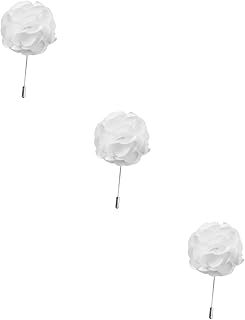 Jewelry 3pcs Material para Hombres Boutonniere Stick Palabra de Barra Pon Broche de Flor de satén para Hombres Jewelry