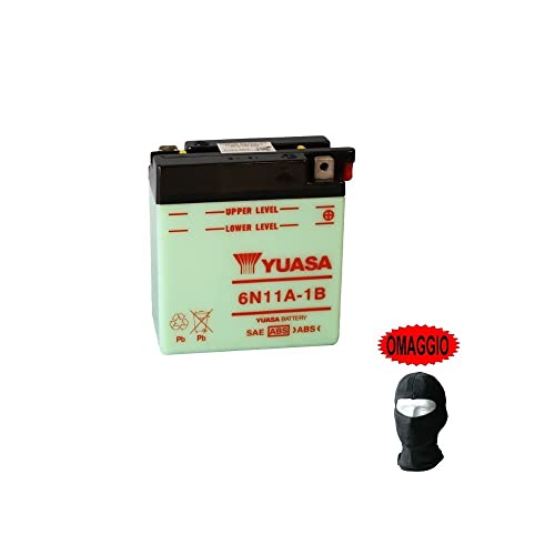 DESCRIZIONE E CARATTERISTICHE PRODOTTO: - BATTERIA UASA 6N11A-1B 6V/11AH - Nel titolo indichiamo il modello specifico per la tua moto o per il tuo scooter - Completa pronta per l'utilizzo e al montaggio - OMAGGIO SOTTOCASCO PASSAMONTAGNA