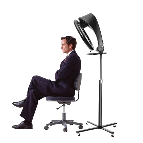 CRYBY Infrared Hair Dryer, 3 in 1 Electric Standing Infrared Hair Dryer Salon Hair Steamer with Digital Screen & 4 Wheels, Orbiting Rotating Hair Processor Salon Drying Perming Styling Machine