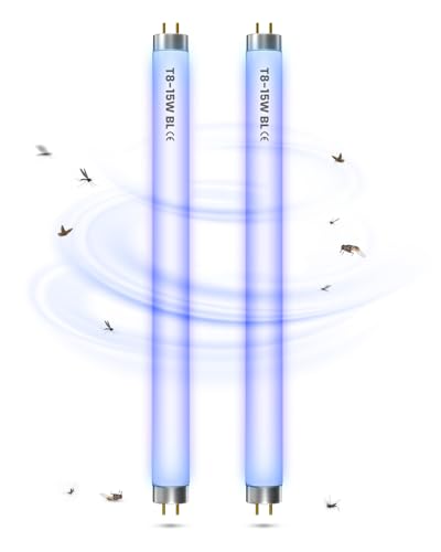 BrightArk FSL BL T8 F15W Tubo di Ricambio per Zanzariera Elettrica, Lampadina Antizanzare UV 17in Lampade di Ricambio per Lampada Antizanzare/Zanzare Elettrico, 2-Pack