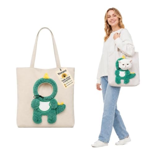 Paw Peek Bag,Carrier Lion-Shaped Pet Shoulder Bag for Outings (little dinosaur)