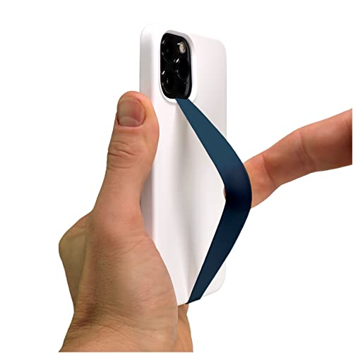 Phone Loops: Silicone Stretch Elastic Phone Strap, Phone Holder for Hand by Phone Loop, Small, Light and Discreet Slim Phone Strap Grip, Secure Phone Hand Holder and Phone Grip Strap (Teal)