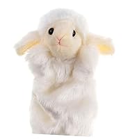 SOIMISS Sheep Shaped Plush Hand Puppet Soft Animal Storytelling Tool Pacifying Random Color Early Learning Glove for Party Random Color