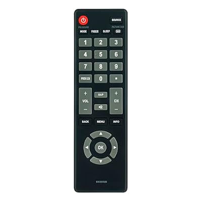 AULCMEET NH305UD Replaced Remote Control Fit for Emerson LCD HDTV TV 32FNT004 NH303UD NH310UP NH314UD LE190EM3 LE220EM3 LE240EM4 LE290EM4F LE320EM3 LC391EM3 LF401EM5 LF402EM6