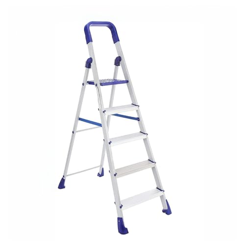 SAY® ClimbEase 5 Step Ladder for Home 150kg Heavy Duty Anti Slip ...