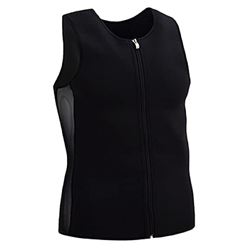 Gilet de sauna pour hommes débardeur de sport minceur à compression zippé