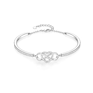 Angelady Bracelets for Women, 18K Rose Gold Plated Adjustable Bracelets, Charm Bracelets for Women with Cubic Zirconia Jewelry Bracelet Mothers Day Gifts for/Girlfriend/Wife | 2.5cm CZ, Size 7 Inch