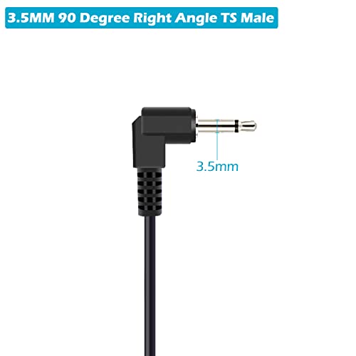 Cable adaptador audio 3.5mm ángulo 90° 6ft miniatura 3
