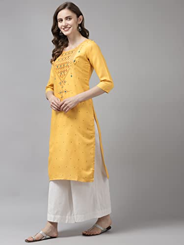 Image of Aarika Womens Yellow Color Printed Kurti