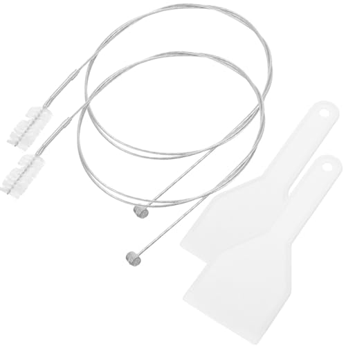 SHINEOFI Kit de Limpieza para Desagües de Frigorífico Pala para Hielo y Tubo de Acero Inoxidable de 1,5 M, Herramienta Reutilizable para Eliminar Obstrucciones y Drenar Congeladores,