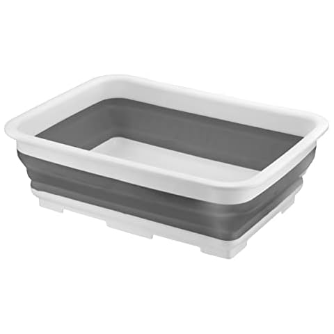 Folding Collapsible Washing Up Bowl 10 Litre Wash Basin Cover