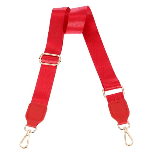 Image of uxcell Wide Shoulder Strap, 3.8cm Adjustable Purse Strap Replacement Crossbody Strap for Shoulder Bag Handbag, Red, Gold Square Mouth Buckle