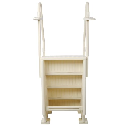Escalera para piscina con 4 peldaños y barandales 78" miniatura 2