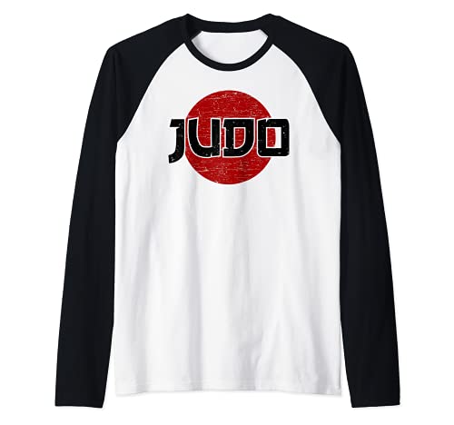 Judo Sun Mark Raglan Baseball Tee, Black