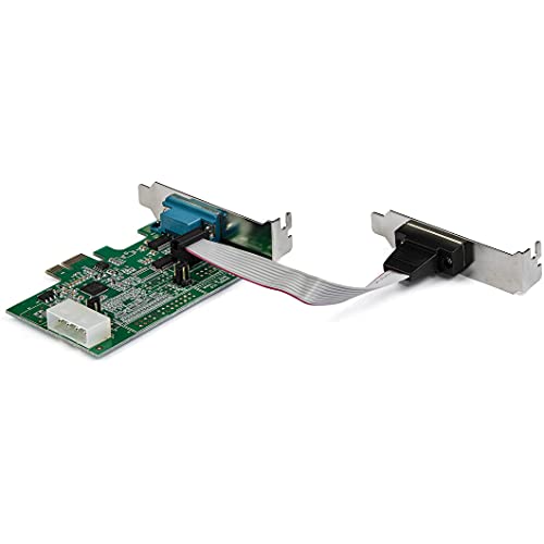 Image of StarTech 2-Port PCI Express RS232 Serial Adapter Card, TAA (PEX2S953LP) | PCIe RS232 Serial Host Controller Card, PCIe to Serial DB9, 16950 UART, Windows & Linux, Low Profile Expansion Card