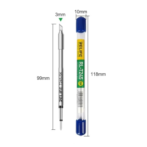 Image of RELIFE RL-T245 Tips Universal C245 Soldering Iron Tip Compatible For Xsoldering T245 Soldering Station GVM T245 Hand