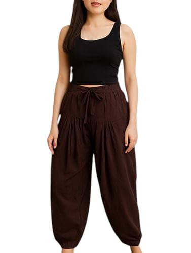 Woman's Cotton Printed Patiala Salwar/Pant | Multicolour | Free Size (Regular, Standard, Brown)-image-27