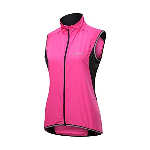 Outto Women's Reflective Running Cycling Vest for Safty and Windproof(Medium,Pink) Cover