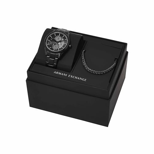 Image of A|X Armani Exchange Men's Multifunction Analog Watch, Necklace Gift Set Stainless Steel Watches for Men