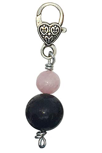 Crystal Energy Maximum Strength Protection Charm for Dogs & Cats Up to 30 lbs - Shungite for Calming, Anti-Anxiety, Immune Support in Secret Synergy Stones (Rose Quartz)