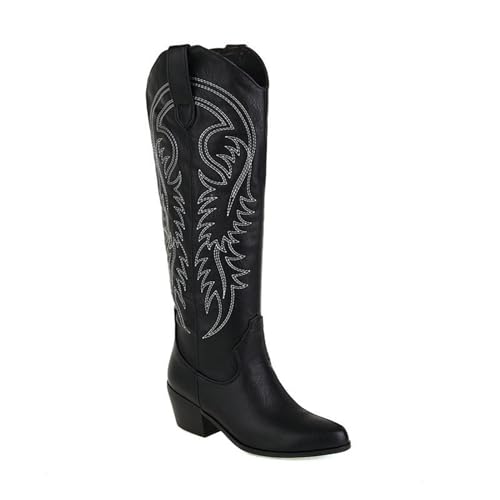 Bottes hautes pour femmes à talon confortable pour sublimer vos tenues rétro