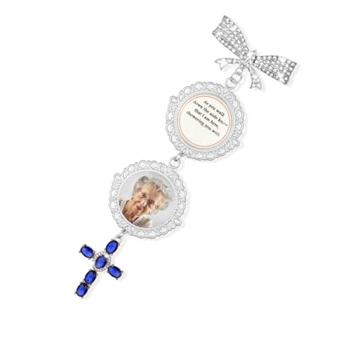 Broche bouquet de mariée avec nœud scintillant pour accessoire de mariage