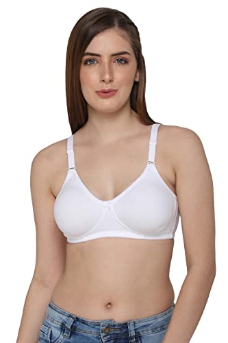 Image of INTIMACY LINGERIE Women's Cotton Brassiere | Non-Padded | Non-Wired | Full Coverage | Shaper Panel with Side Support Regular Bra | 1 Piece | (Def C P)